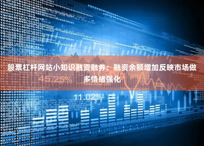 股票杠杆网站小知识融资融券：融资余额增加反映市场做多情绪强化