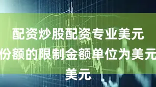 配资炒股配资专业美元份额的限制金额单位为美元